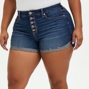 Buttonfly Denim Shorts